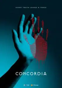 Plakat zur Serie Concordia, bei der CS-Copter einen Teil der Drohnenaufnahmen realisiert hat.